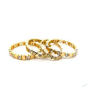 Gold Lemon Quartz Heart Stretch Bracelet