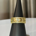 Gold Pave Band with Multi Evil Eyes