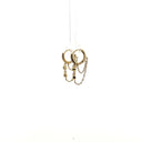 Gold Pave Huggies with Hanging Chains