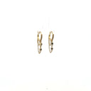 Gold Pave Huggies with Hanging Chains