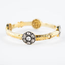 Gold Rosecut Diamond Bangle