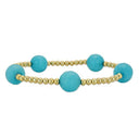 Gold with Turquoise Beaded Stacking