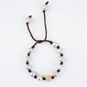 Gray Pearls with Large Gold Stardust