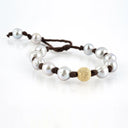 Gray Pearls with Large Gold Stardust