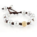 Gray Pearls with Large Gold Stardust