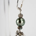 Labradorite and Tahitian Pearl Tassel Earrings