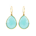 Large Chalcedony Teardrop Earrings