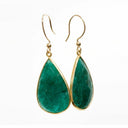 Large Emerald Teardrop Earrings