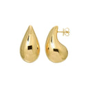 Large Gold "Bottega" Bean Earrings