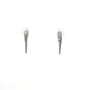 Long Pave Spike Huggie Earrings