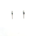 Long Pave Spike Huggie Earrings