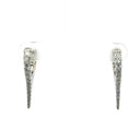 Long Pave Spike Huggie Earrings