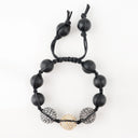 Macramé Black Onyx with Multi Color Crystal Spheres