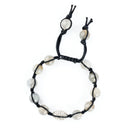 Macramé Labradorite with Oval Silver Pavé Crystal
