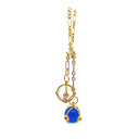 Mystic Iridescent & Tanzanite Orb Pendants on Gold Chain