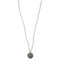 Pave Diamond Disc on Black Spinel Chain