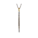 Pave Diamond Stick on Sterling Silver Chain