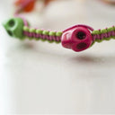 Rainbow Macramé with Neon Skulls