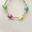 Rainbow Macramé with Neon Skulls