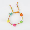 Rainbow Macramé with Neon Skulls