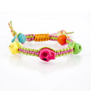 Rainbow Macramé with Neon Skulls