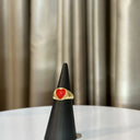 Gold Pinky Ring with Red Enamel Heart