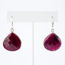 Ruby Pear Shaped Earrings