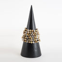 Seven Strand Bronze and Gray Pearl Cuff