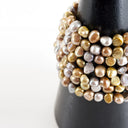 Seven Strand Bronze and Gray Pearl Cuff