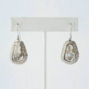 Slice White Diamond Earrings