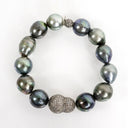 Tahitian Pearl and Diamond Nugget Bracelet