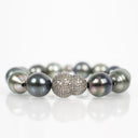 Tahitian Pearl and Diamond Nugget Bracelet