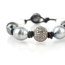 Tahitian Pearl & Pave Diamond Nugget Bracelet