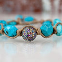 Turquoise with Multi Sapphire Pave Sphere