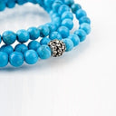 Turquoise Wrap with Sterling Silver Penny Charm