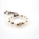 White Pearls with Large Gold Stardust