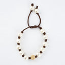 White Pearls with Large Gold Stardust