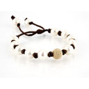 White Pearls with Large Gold Stardust