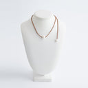 White South Sea Pearl Necklace on Tan Leather Cord