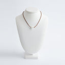 White South Sea Pearl Necklace on Tan Leather Cord