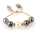 Yellow and Gray South Sea and Tahitian Pearl Bracelet