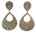 Open Teardrop Pavé Diamond Earrings