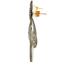 Open Teardrop Pavé Diamond Earrings