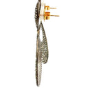 Open Teardrop Pavé Diamond Earrings