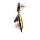 Pavé Diamond and Baroque Pearl Earrings