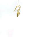 Round Quartz, Moonstone or Labradorite Pink Sapphire Point Earrings