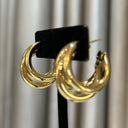 Small Gold Triple Hoop Earrings