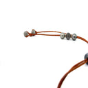 Tahitian Pearls on Natural Leather with Faceted Labradorite and Diamond Roundels